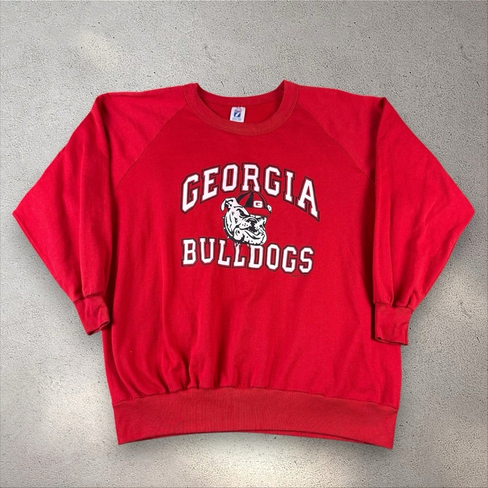 Vintage Georgia Bulldogs Sweatshirt XL Logo 7 UGA Dawgs Crewneck 80s